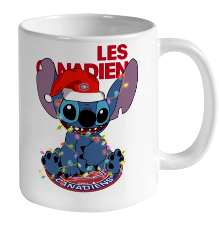 Montreal Canadiens NHL Hockey noel stitch Christmas Ceramic Mug 11oz 2