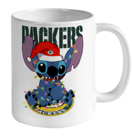Green Bay Packers NFL Football noel stitch Christmas Ceramic Mug 11oz 2