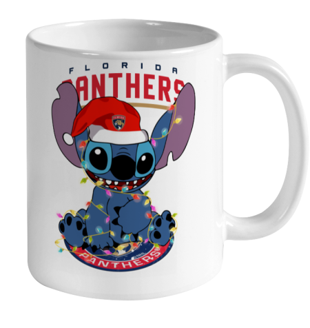 Florida Panthers NHL Hockey noel stitch Christmas Ceramic Mug 11oz 2