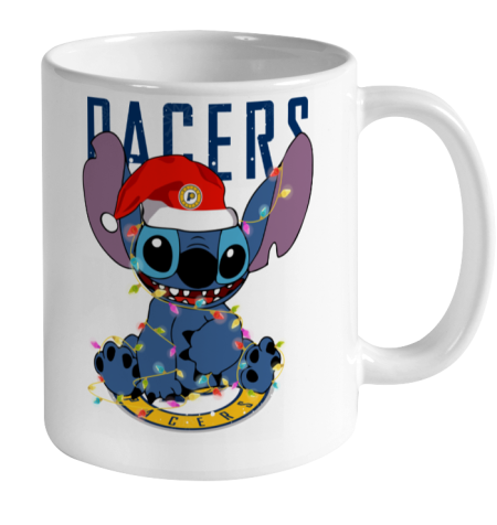 Indiana Pacers NBA noel stitch Basketball Christmas Ceramic Mug 11oz 2