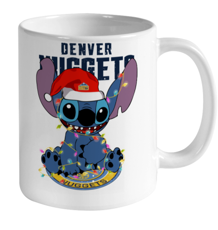 Denver Nuggets NBA noel stitch Basketball Christmas Ceramic Mug 11oz 2