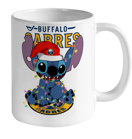 Buffalo Sabres NHL Hockey noel stitch Christmas Ceramic Mug 11oz 2