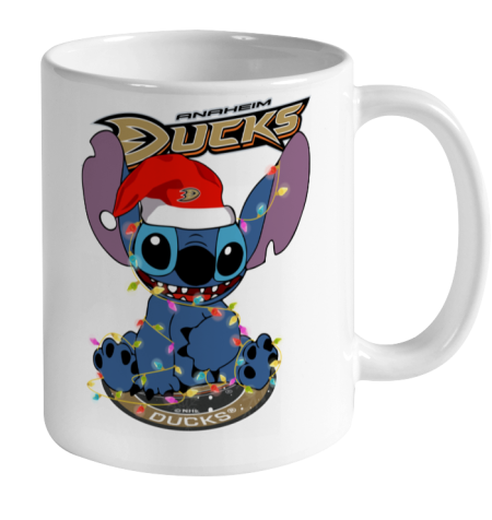 Anaheim Ducks NHL Hockey noel stitch Christmas Ceramic Mug 11oz 2