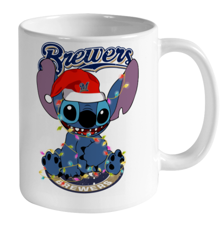 Milwaukee Brewers MLB noel stitch Baseball Christmas Ceramic Mug 11oz 2