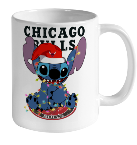 Chicago Bulls NBA noel stitch Basketball Christmas Ceramic Mug 11oz 2