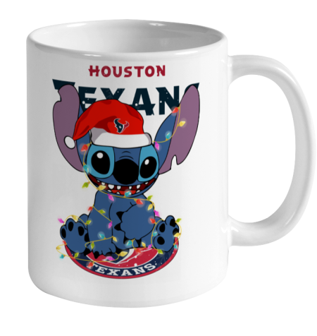 Houston Texans NFL Football noel stitch Christmas Ceramic Mug 11oz 2