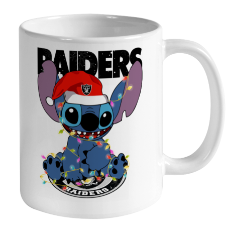 Oakland Raiders NFL Football noel stitch Christmas Ceramic Mug 11oz 2