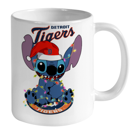 Detroit Tigers MLB noel stitch Baseball Christmas Ceramic Mug 11oz 2