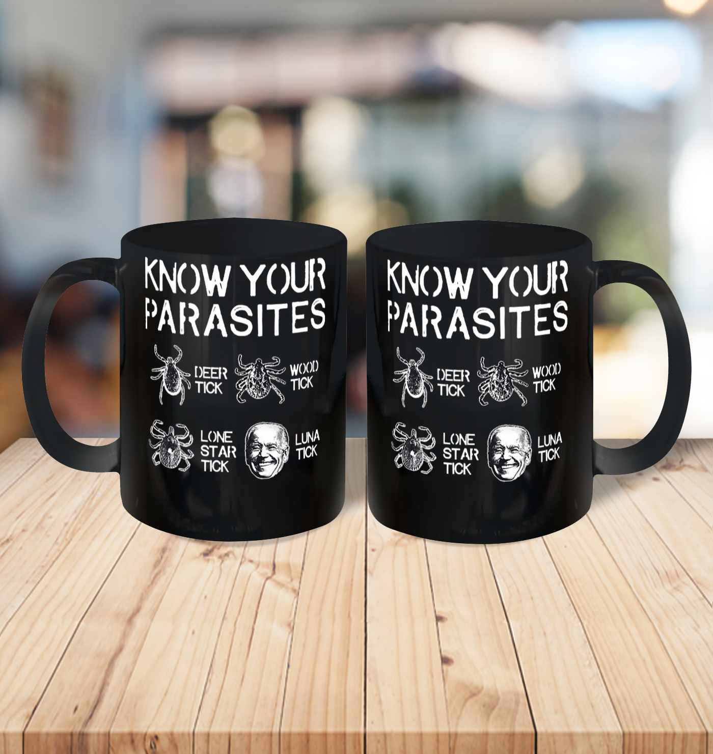 Know Your Parasites Funny Joe Biden Luna Tick Ceramic Mug 11oz 3