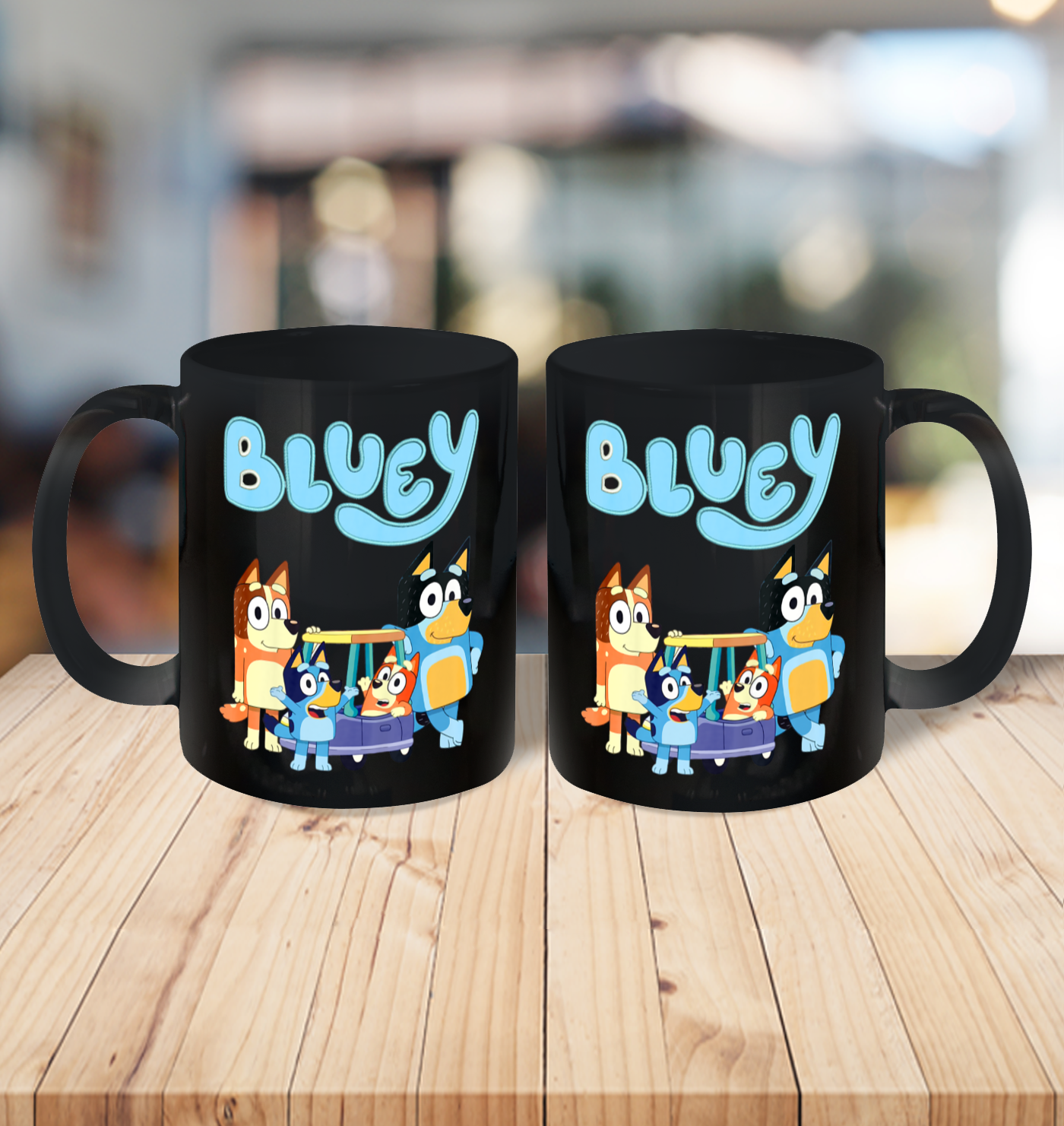 Personalized Dad We Love You Bluey Mug Dad And Kids Mug Gift For Dad Name  Can Be