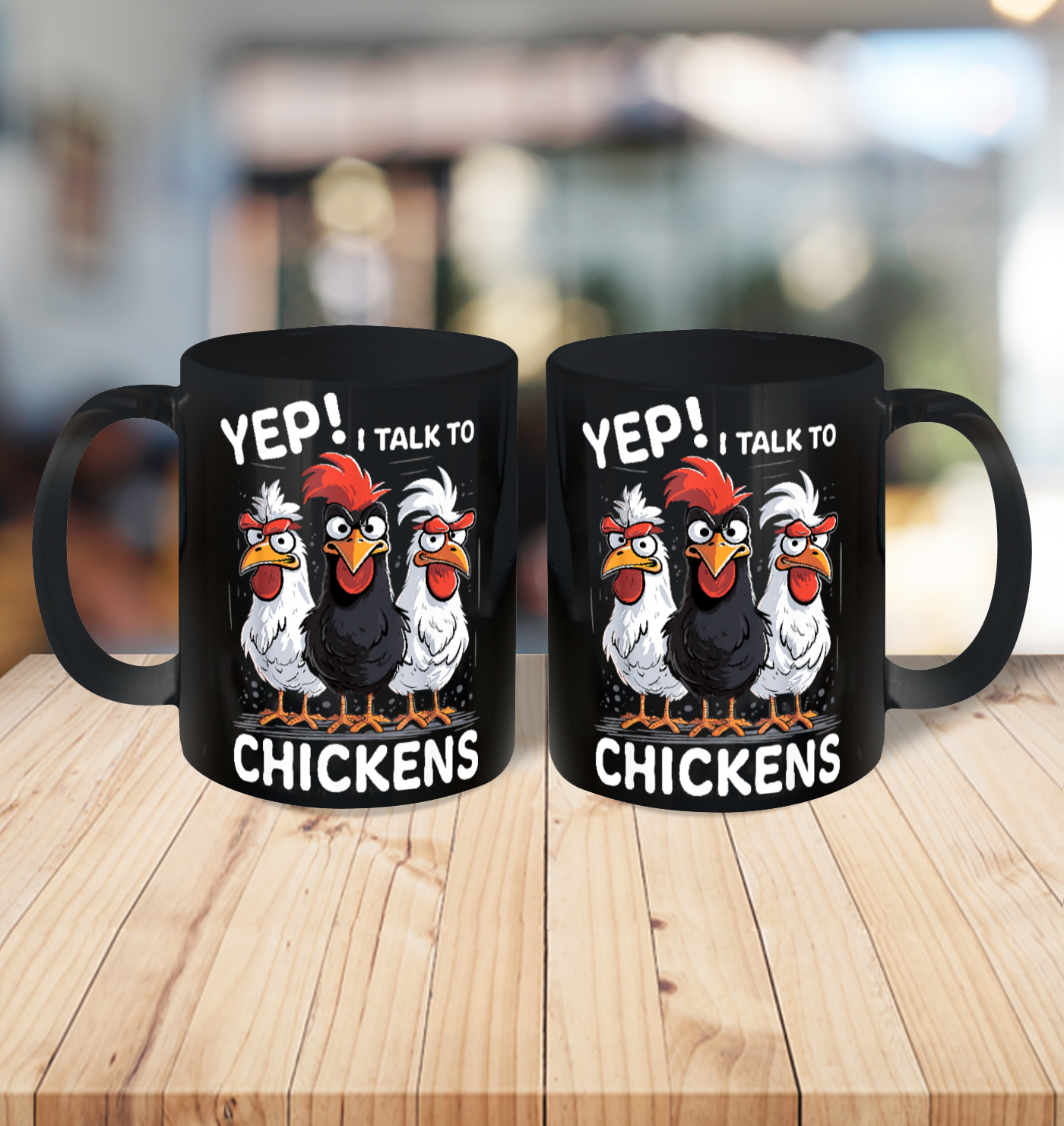 Yep I Talk To Chickens Funny Cute Farmer Ceramic Mug 11oz 3