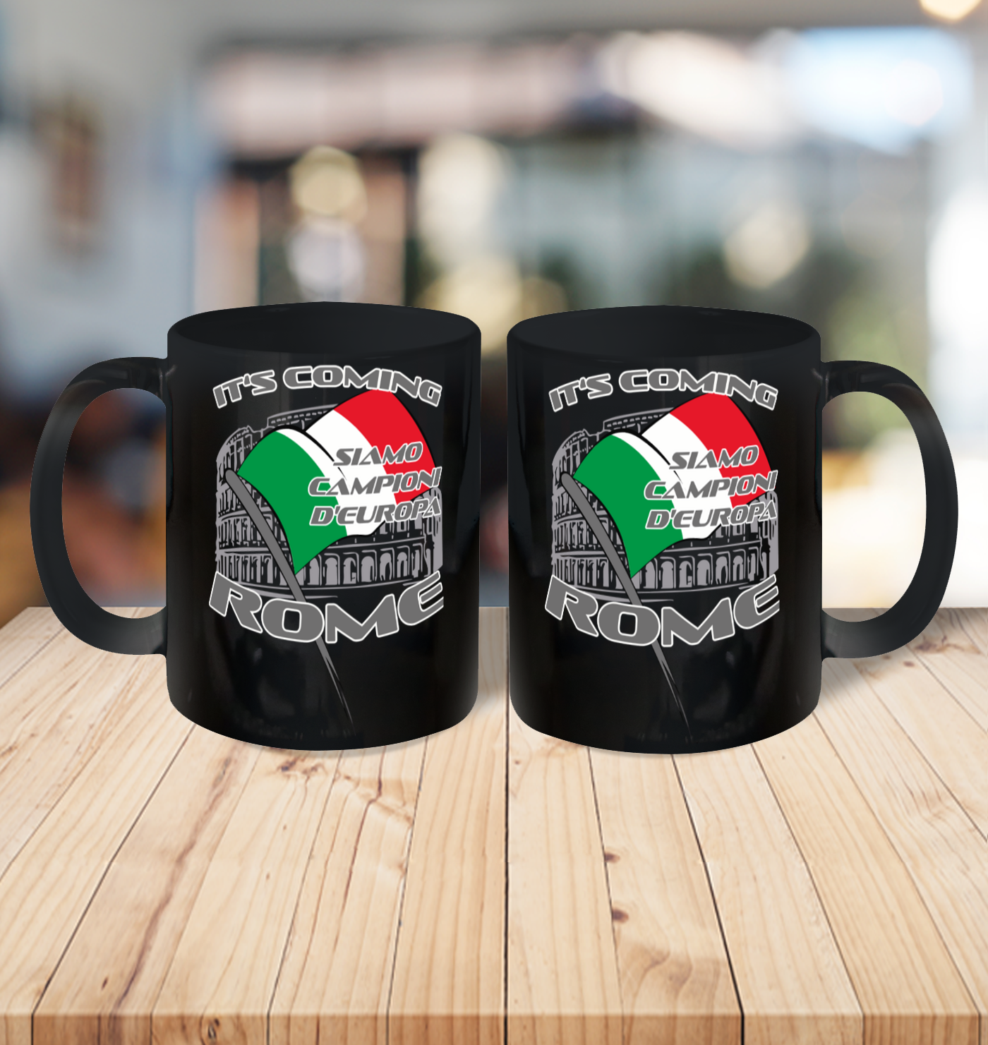 ITALIA Football Champions  SIAMO CAMPIONI D'EUROPA It's coming Rome Ceramic Mug 11oz 3