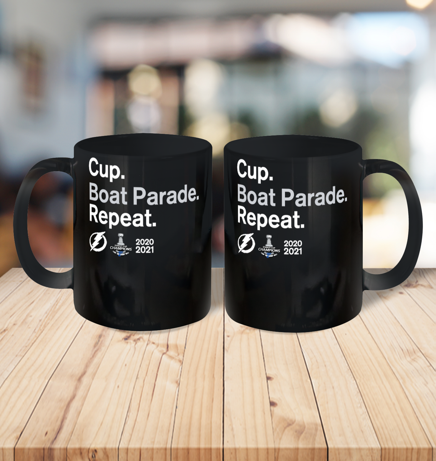 Cup Boat Parade Repeat Tampa bay Lightnings Stanley Hockey 2021 Ceramic Mug 11oz 3
