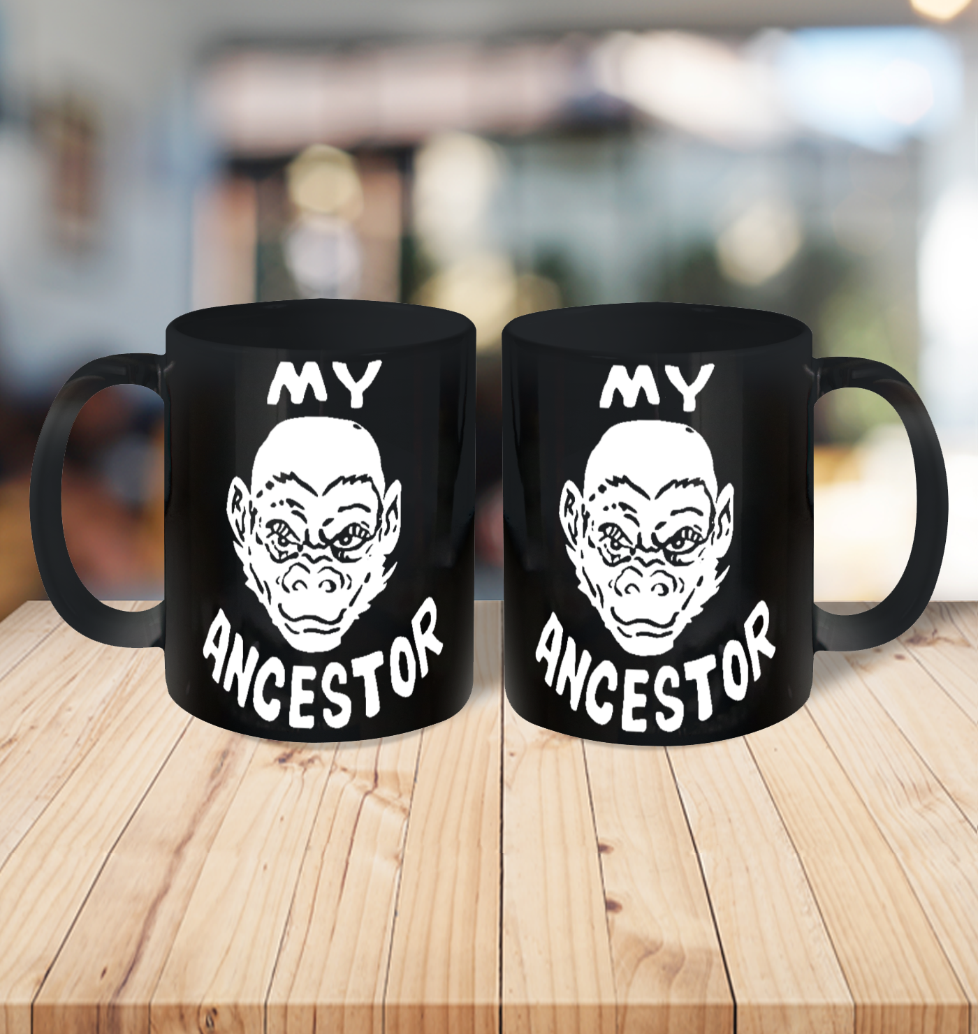 My Ancestor Monkey Ceramic Mug 11oz 3