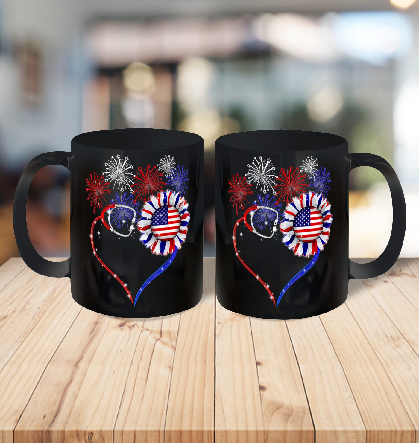 Patriotic Nurse 4th Of July American Flag Independence Day Ceramic Mug 11oz 3