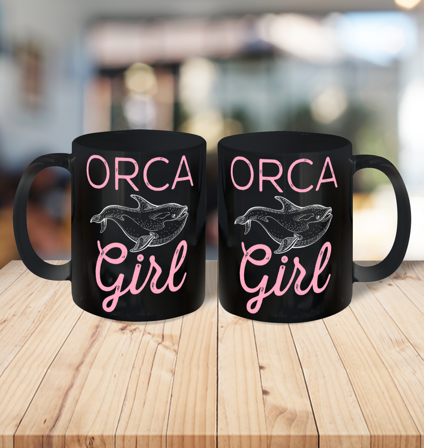 Funny Orca Lover Graphic for Women Girls Kids Whale Ceramic Mug 11oz 6