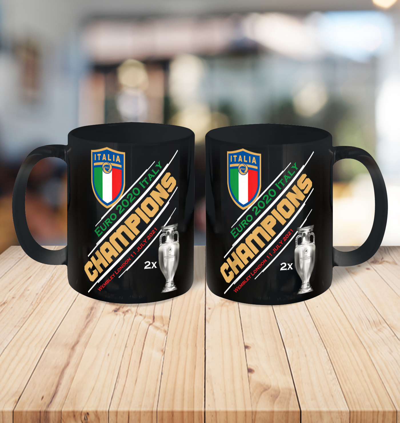 Italy Champions 2020 Euro Forza Azzurri Italia Football Ceramic Mug 11oz 3