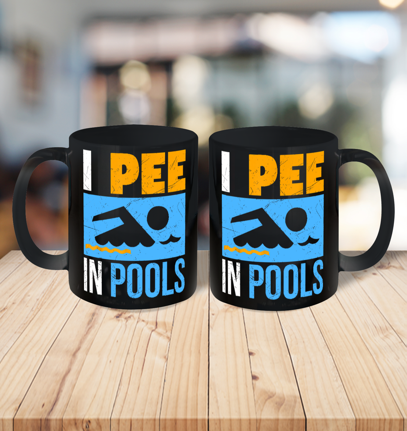 I Pee In Pools Funny Swimmer Swimming Ceramic Mug 11oz 3