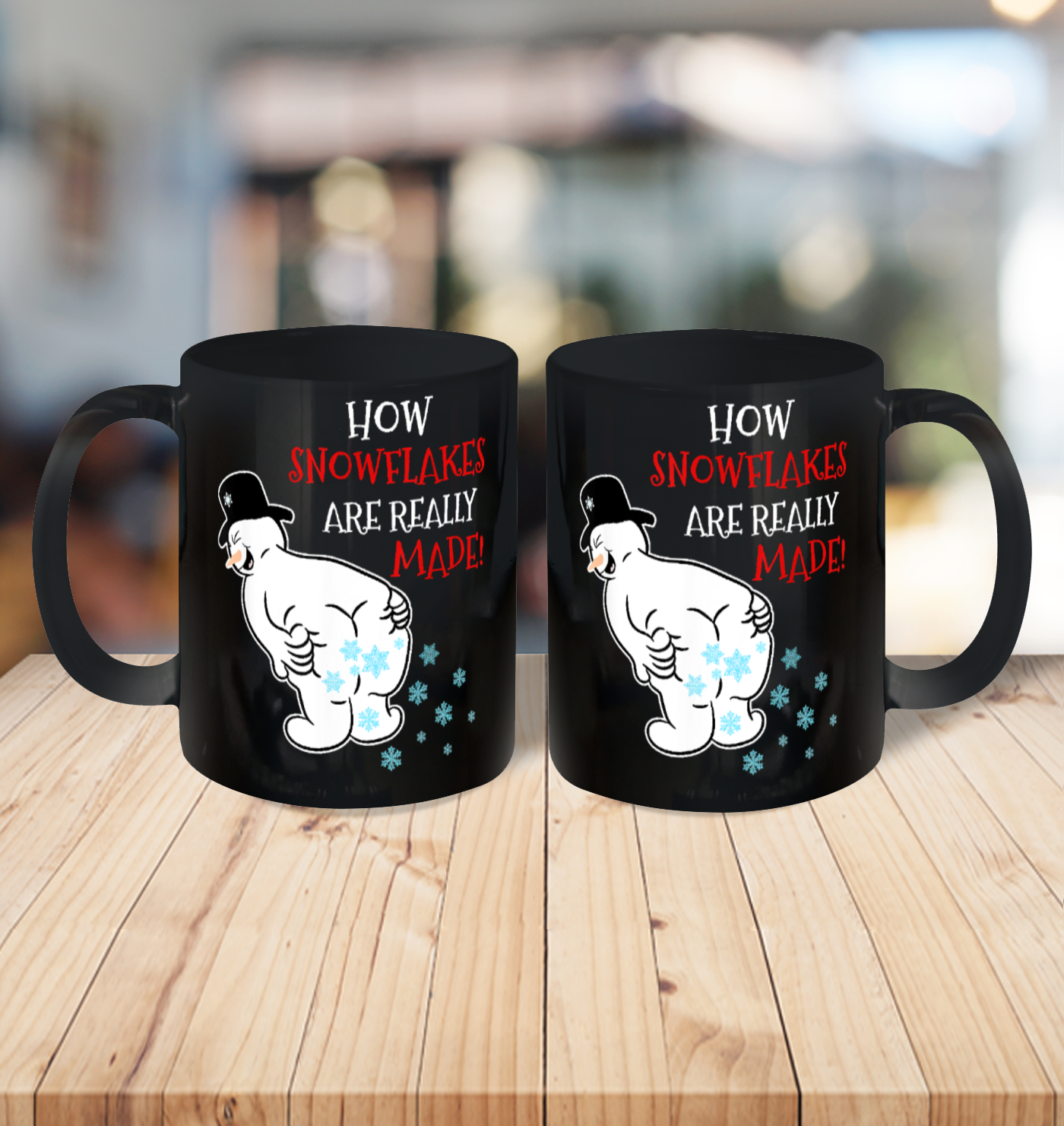 Funny Snowman How Snowflake Are Really Made Christmas Cutome Ceramic Mug 15oz 3
