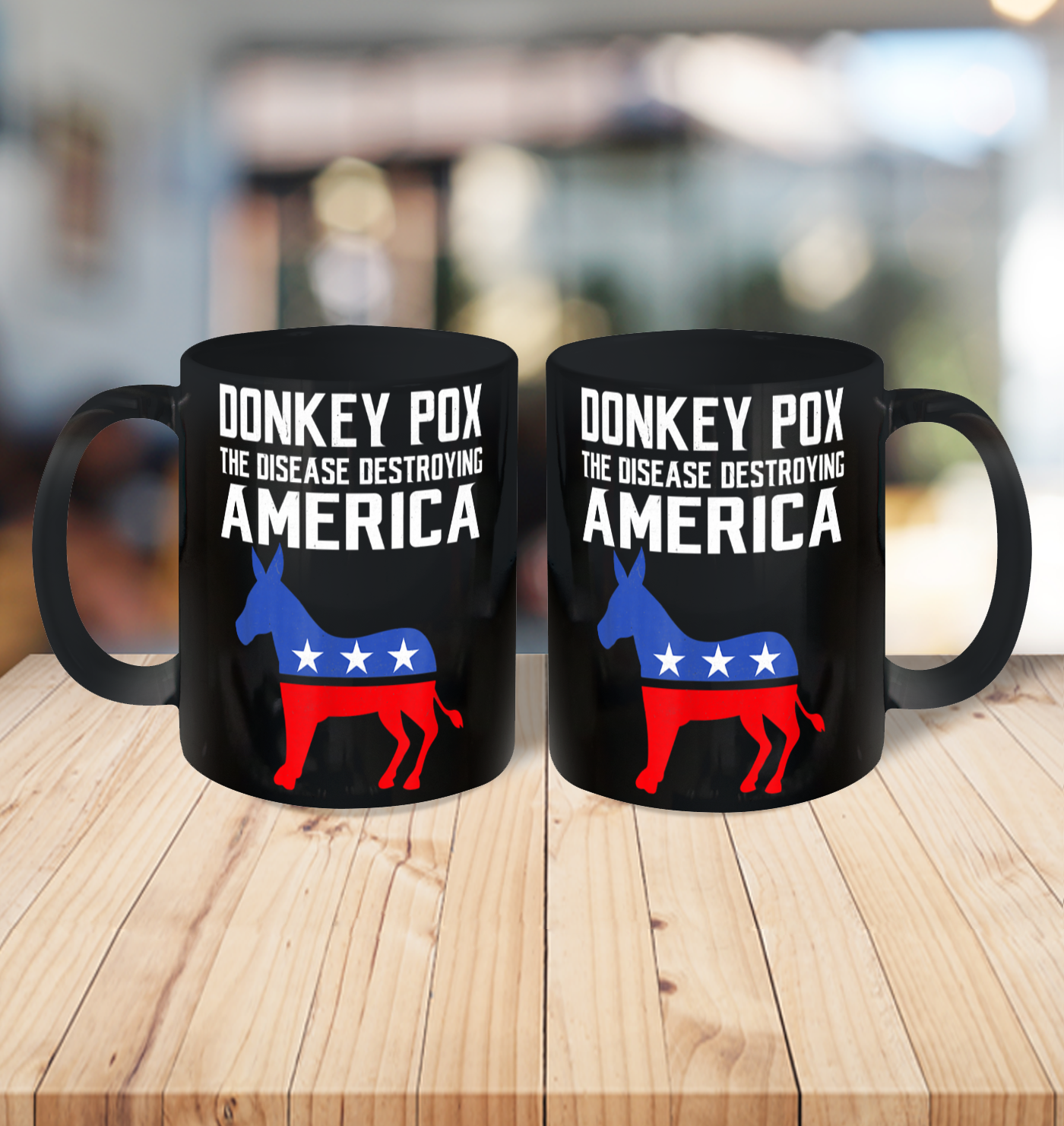 Donkey Pox The Disease Destroying America Funny Anti Biden Ceramic Mug 15oz 3
