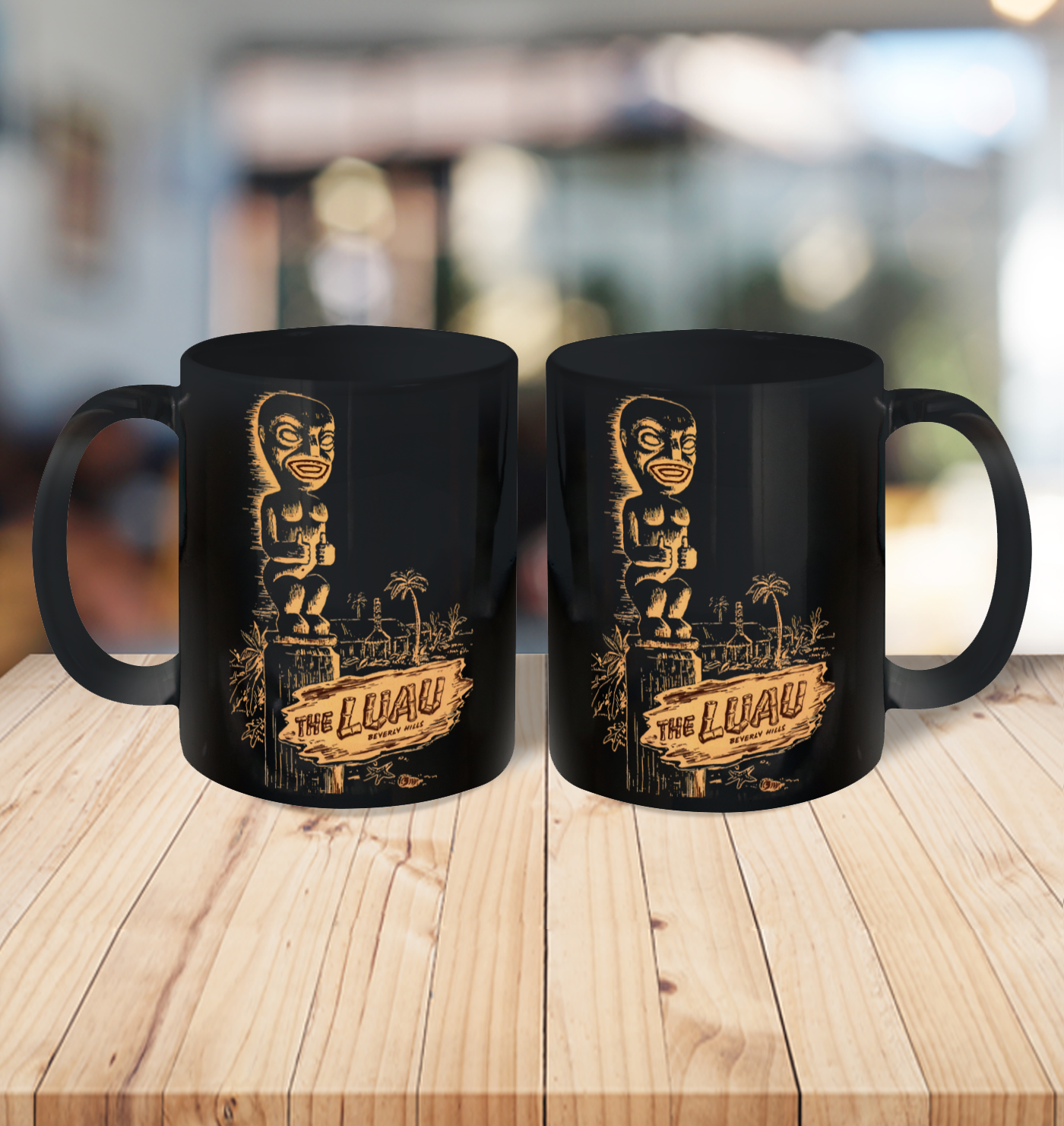 Vintage The Luau Beverly Hills California Ceramic Mug 11oz 3