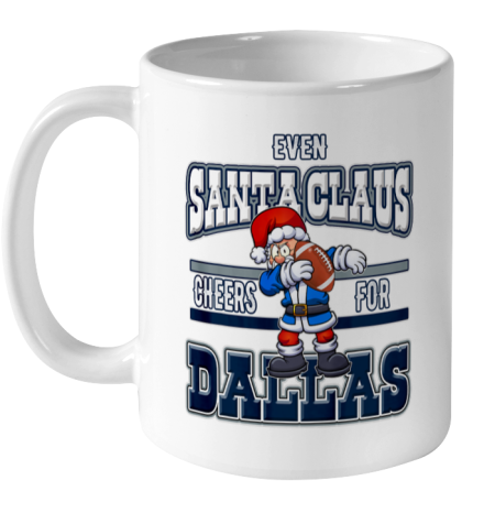 Dallas Christmas Day Funny Santa Playing Texas Football Ceramic Mug 11oz