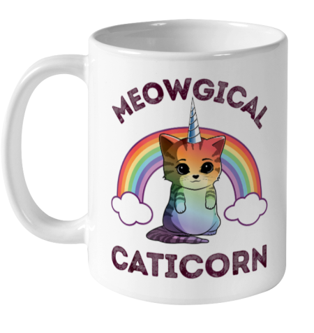Meowgical Caticorn Cat Unicorn Girls Women Kittycorn Ceramic Mug 11oz