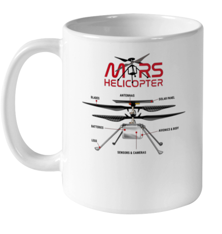 Nasa Mars 2020 Ingenuity Helicopter Ceramic Mug 11oz