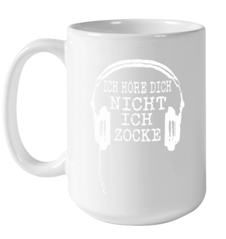 sfxk ich hore dich nicht ich zocke headphone ceramic mug 150 54 front white