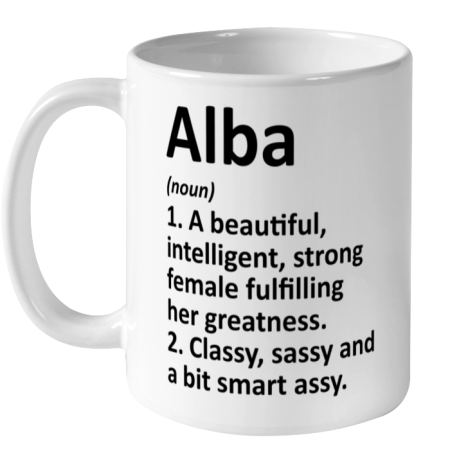 ALBA Definition Personalized Name Funny Christmas Ceramic Mug 11oz