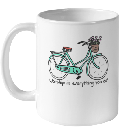 Cheerful Bicycling Ceramic Mug 11oz