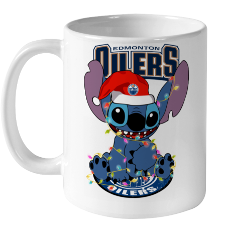 Edmonton Oilers NHL Hockey noel stitch Christmas Ceramic Mug 11oz