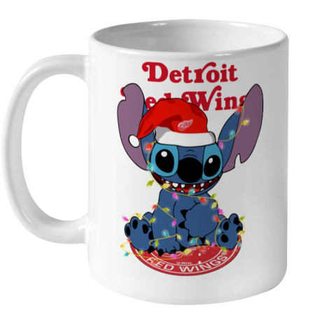 Detroit Red Wings NHL Hockey noel stitch Christmas Ceramic Mug 11oz