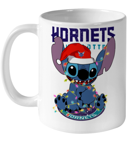 Charlotte Hornets NBA noel stitch Basketball Christmas Ceramic Mug 11oz