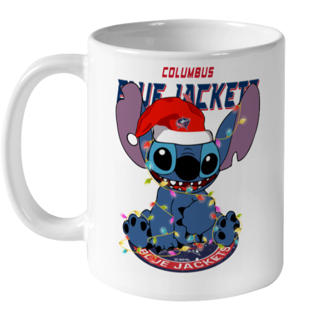 Columbus Blue Jackets NHL Hockey noel stitch Christmas Ceramic Mug 11oz