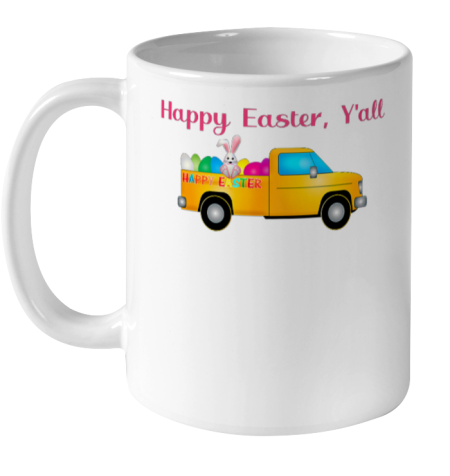 Happy Easter Y all Easter Bunny Egg Truck by Inspiremetees Ceramic Mug 11oz