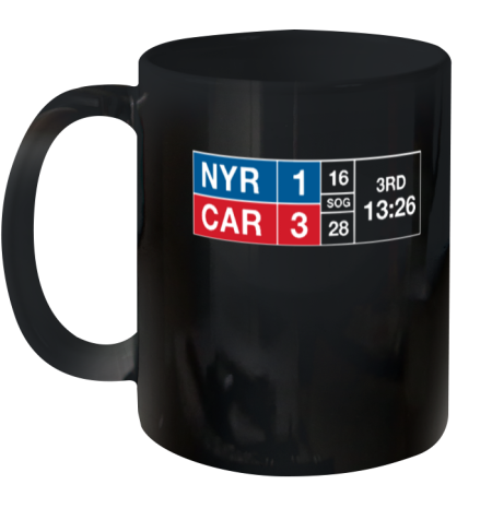 New York Rangers And Carolina Hurricanes Score Ceramic Mug 11oz