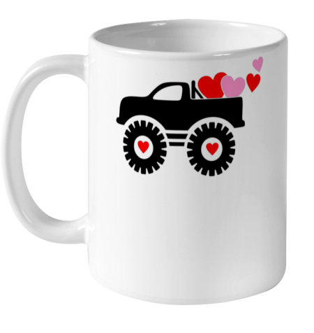 Valentine Monster Truck Loads of Love Hearts Shirt Gift Ceramic Mug 11oz