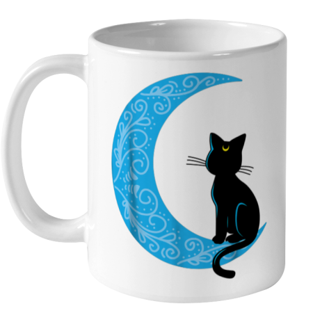 Black Cat Crescent Moon Sailor Mom Ceramic Mug 11oz