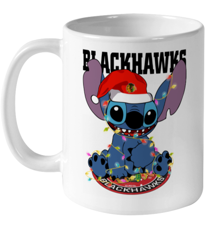 Chicago Blackhawks NHL Hockey noel stitch Christmas Ceramic Mug 11oz