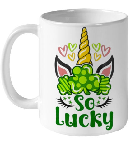 So Lucky St Patrick s Day Unicorn Ceramic Mug 11oz