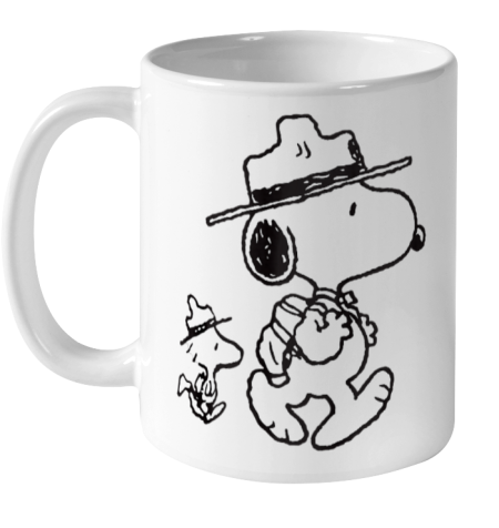 Funny Snoopy Woodstock Camping Ceramic Mug 11oz