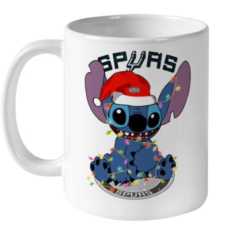 San Antonio Spurs NBA noel stitch Basketball Christmas Ceramic Mug 11oz