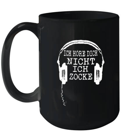 sfxk ich hore dich nicht ich zocke headphone ceramic mug 150 54 front black