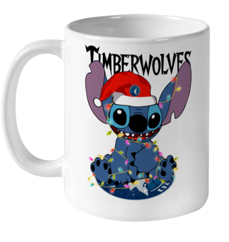 Minnesota Timberwolves NBA noel stitch Basketball Christmas Ceramic Mug 11oz