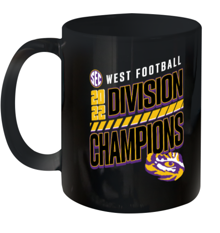 LSU Tigers Fanatics Branded 2022 SEC West Division Football Champions Slanted Knockout Ceramic Mug 11oz