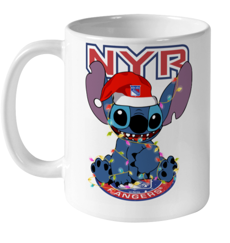 New York Rangers NHL Hockey noel stitch Christmas Ceramic Mug 11oz