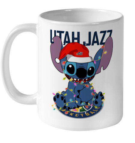 Utah Jazz NBA noel stitch Basketball Christmas Ceramic Mug 11oz