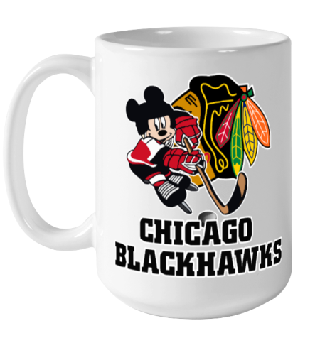 mlul chicago blackhawks mickey mouse ceramic mug 150 54 front white