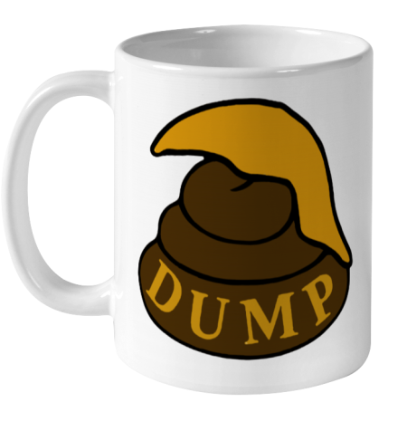 fsyn trump dump a piece of shit with trump hair ceramic mug 110 56 front white
